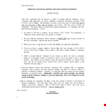 Personal Financial Report - Schedule Your Total Financial Overview example document template