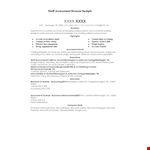 Staff Accountant Resume Sample example document template