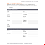 Complete Your Exit Process Smoothly with Our Exit Interview Template example document template