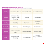 Simple Activity Calendar Template Iazzsyvmh example document template
