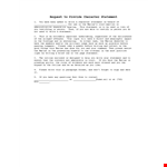 Character Witness Letter - Statement and Opinion for Marine and Military example document template