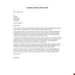 Nurse Cover Letter example document template