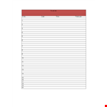 Basic Todo List in Word example document template