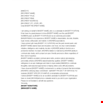 Template: Recommendation Letter From Manager for Position example document template