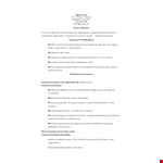Chartered Accountant Internship Resume example document template