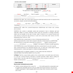 License Agreement Template - Create a Secure and Effective Contract for Licensees and Licensors example document template