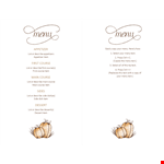 Plan a Delicious Thanksgiving Menu - Template for Every Course example document template 