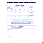 Monthly Preschool Calendar Template example document template