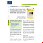Create a Professional Newsletter Template - Project Newsletter Success example document template 