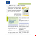 Create a Professional Newsletter Template - Project Newsletter Success example document template