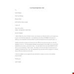 Loan Request Application Letter example document template