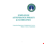 Department Of Administrative Services Employee Attendance Policy Guidelines example document template 