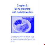 Daycare Meal Plan Template - Create Delicious and Nutritious Menus example document template 