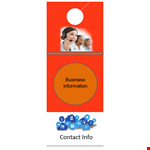 Door Hanger Template - Create Professional Door Hangers | Customizable example document template