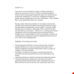 Finance Assistant example document template