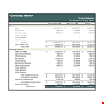 Free Income Statement Template - Track Your Sales and Expenses example document template
