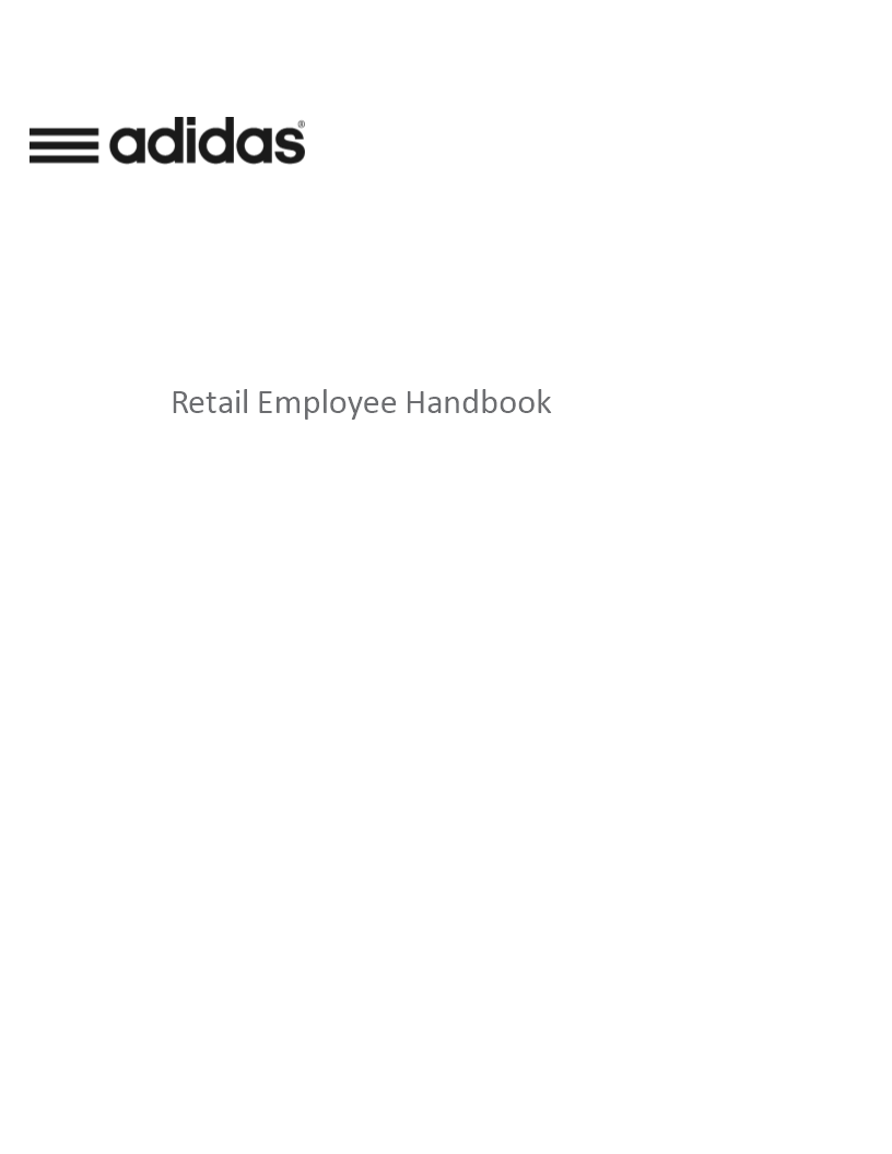 Retail Employee Handbook Sample Retail Employee Handbook Sample