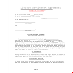 Divorce Agreement: Husband and Party Shall Abide by Terms example document template