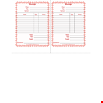 Restaurant Receipt example document template