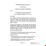 Settlement Agreement - Reach a Resolution with Parties in Your District example document template