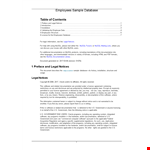 Employee Database Template - Simplify Employee Management | Oracle example document template