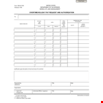 Overtime Pay Request Authorization Form example document template