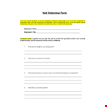 Effective Exit Interview Template | Maximize Feedback from Former Employees example document template