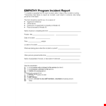 Incident Report Template | Property and Personal Incidents example document template