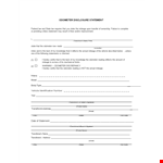 Odometer Disclosure Statement - Official State Mileage Statement example document template