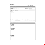 Test Case Template - Create Effective Testing Project example document template
