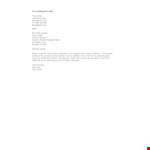 Formal Resignation Letter With Reason Template example document template