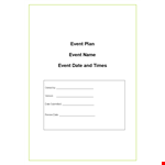 Event Planning Template - Streamline Your Planning Process with Ease example document template