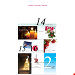 Holiday Countdown Calendar Template example document template 