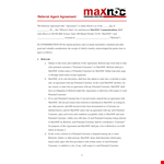 Referral Agent Agreement Template example document template