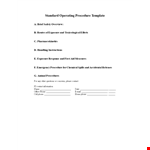 SOP Templates | Procedure, Contact & Phone | Exposure Solutions example document template