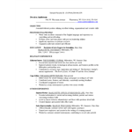 Profile Resume Example example document template
