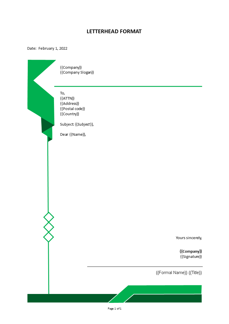 letterhead format Main Image letterhead format