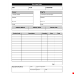Streamline Your Order Process with Our Easy-to-Use Company Order Form Template example document template
