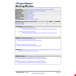 Effortlessly Organize Your Meetings with Our Meeting Minutes Template example document template