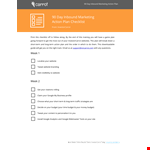 Inbound Marketing Action Plan Checklist example document template