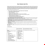 Healthy Diabetic Foods Guide Template - Expert Recommended example document template