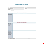 Corrective Action Sample example document template