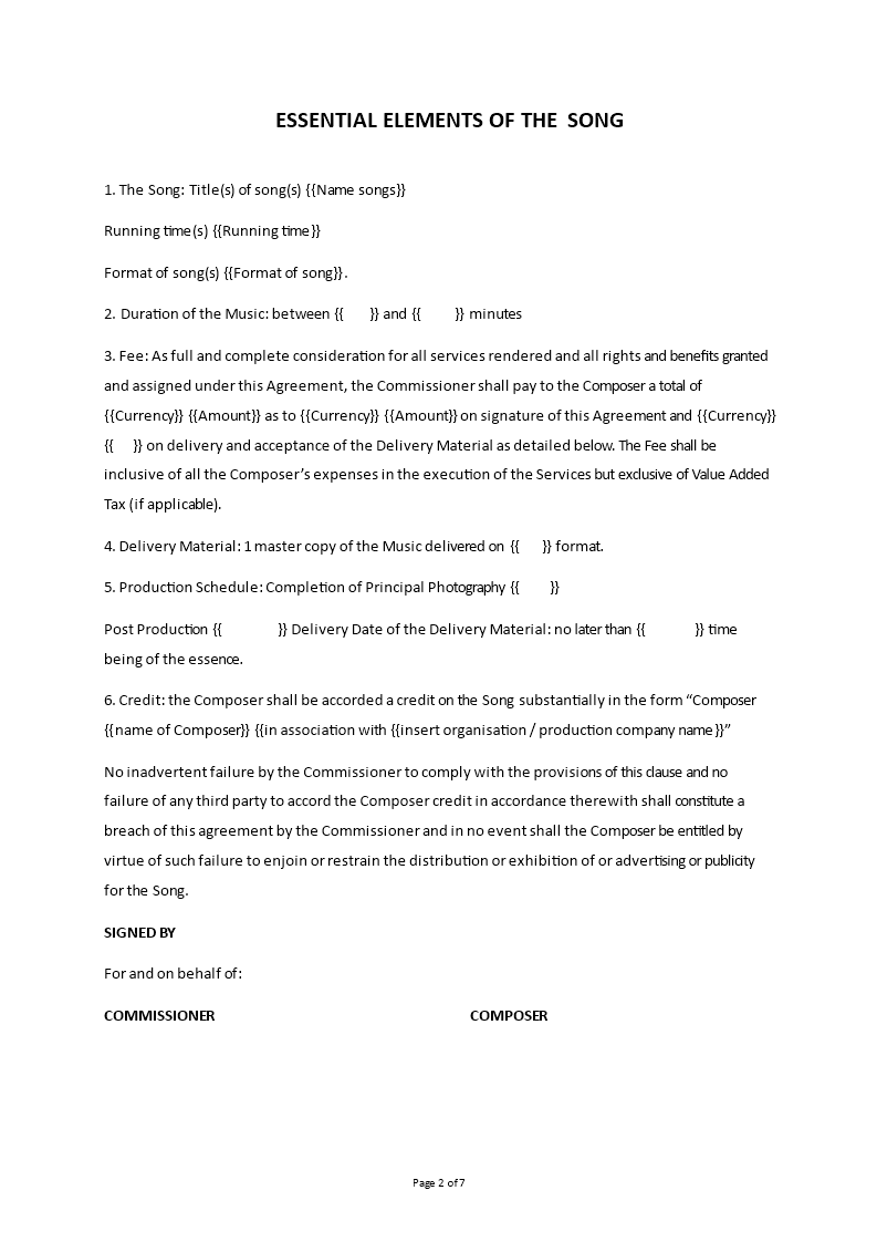 music license agreement template