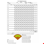 Fillable Softball Score Sheet example document template