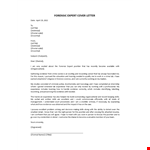 Forensic Expert Cover Letter example document template