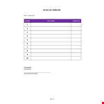 To Do List Template example document template
