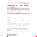 Use Our Free Photo Release Form for Parents and Participants - Recordings Included example document template