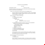 Development Committee Agenda - Fundraising, Development, Organization's Mission | Organization Name example document template