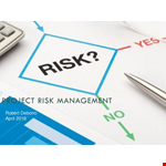 Project Risk Management Plan example document template