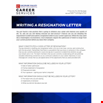 Resignation Letter Guide example document template